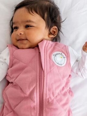 Sleeveless Quilted Sleep Sack - Pink Baby One-Piece